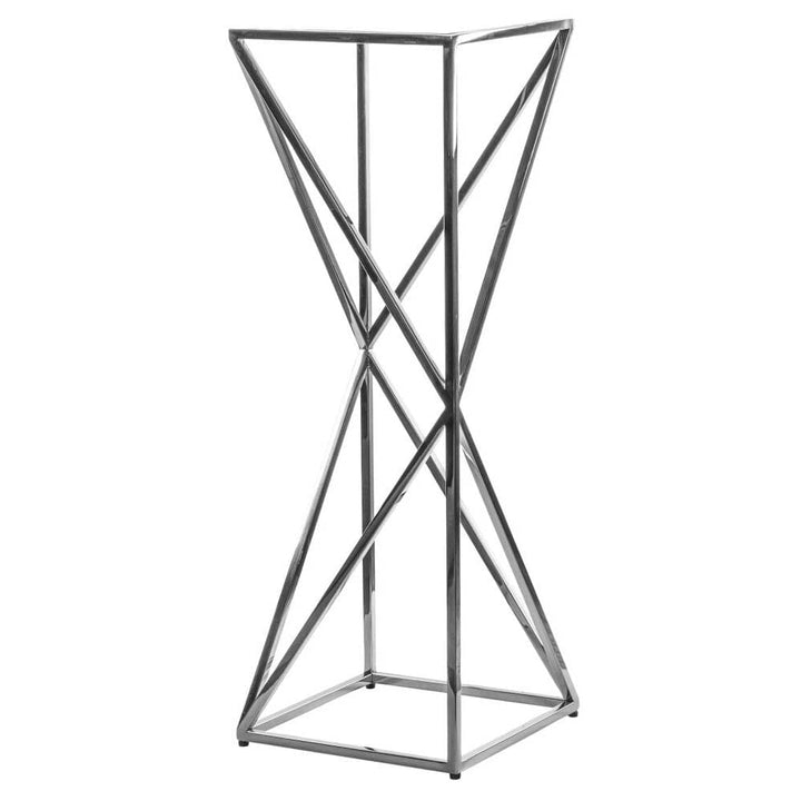 Sadie Silver & Glass Abstract Side Table End and Side Table 