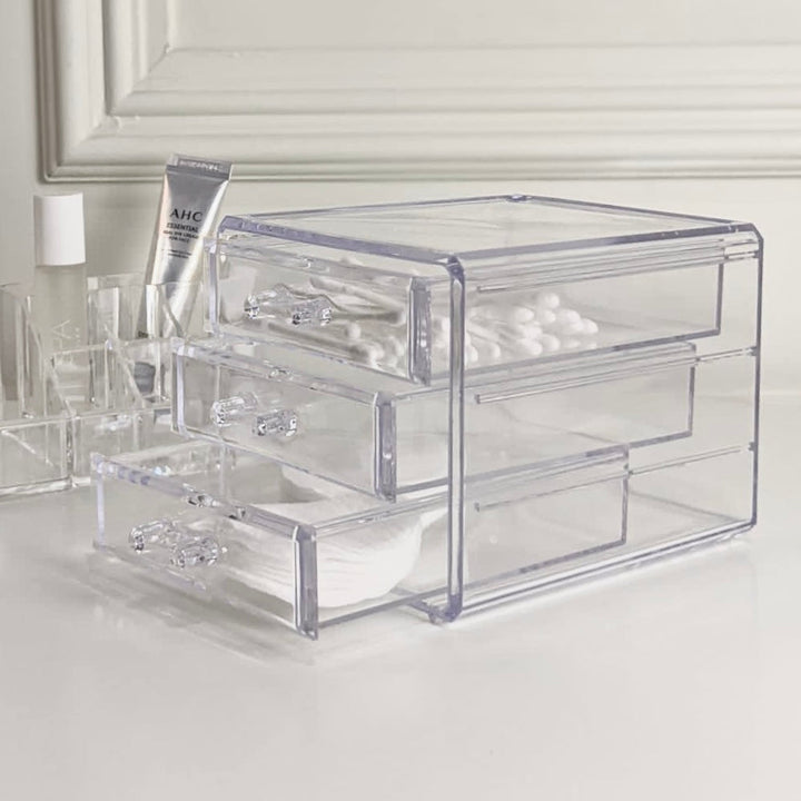 Seraphina Clear 3 Drawer Organiser Accessories 