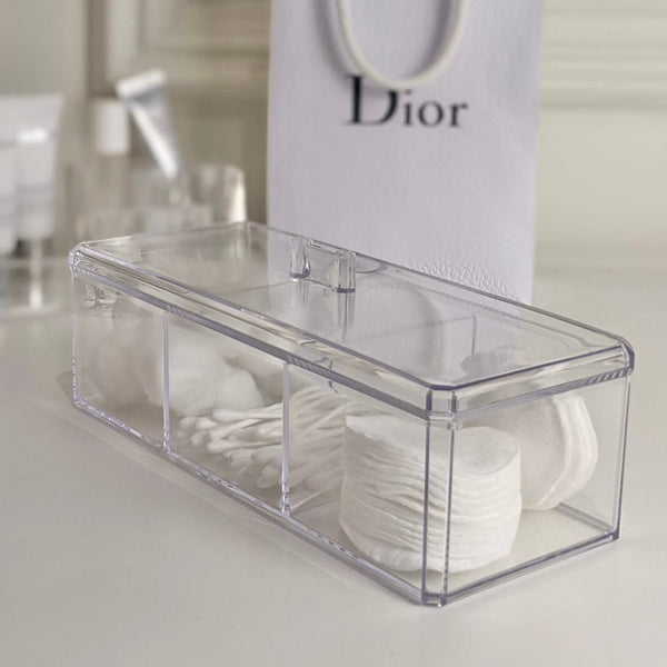 Seraphina Clear 3 Part Organiser with Lid Accessories 