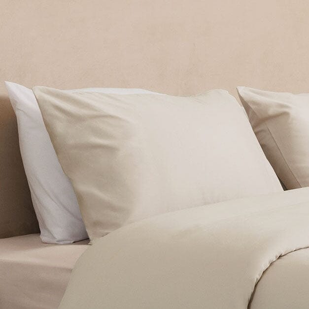 Serenity 300 Thread Count Cotton Sateen Plain Champagne Pillowcases - Set of 2 Textiles 