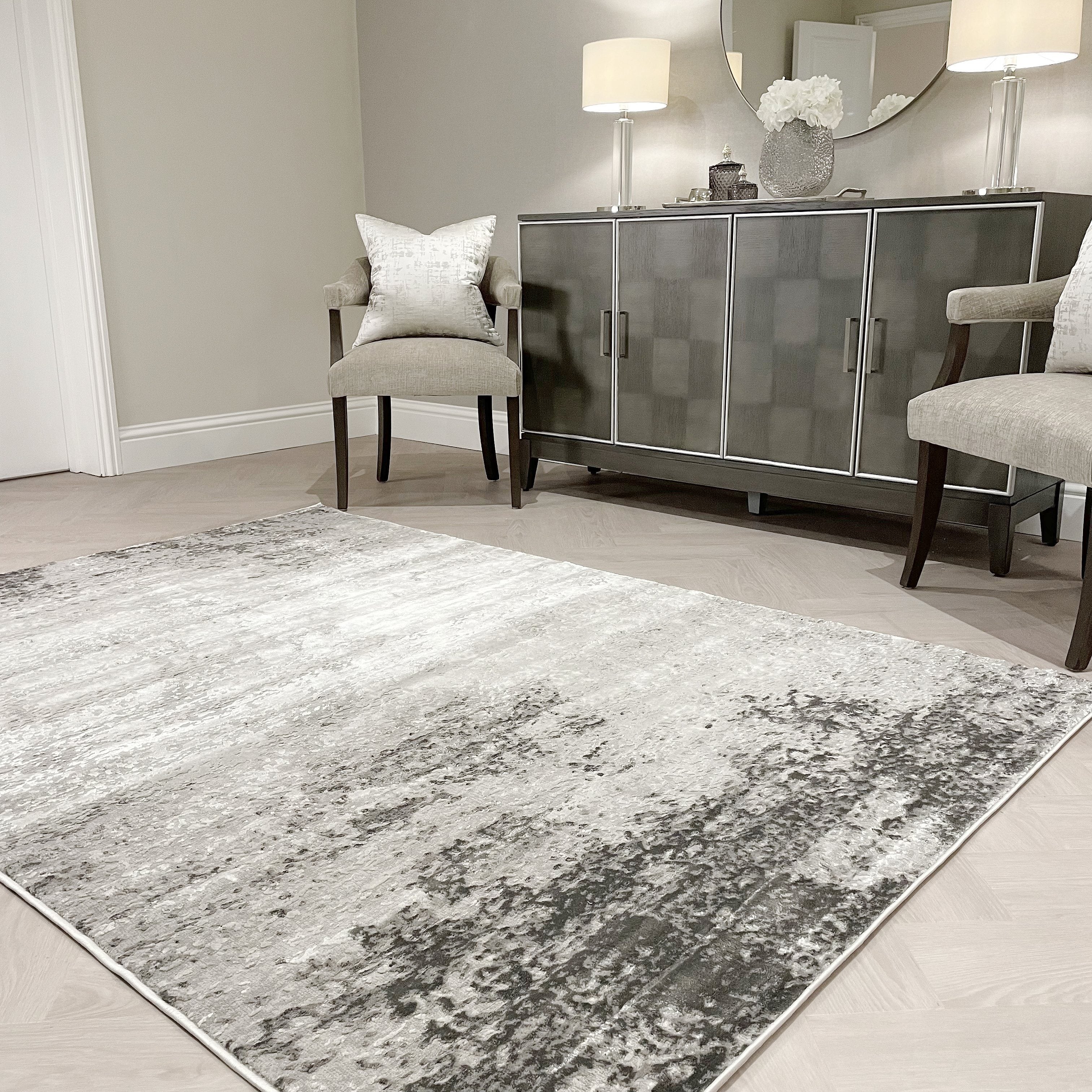 Sidney Grey Distressed Rug – Rowen Homes