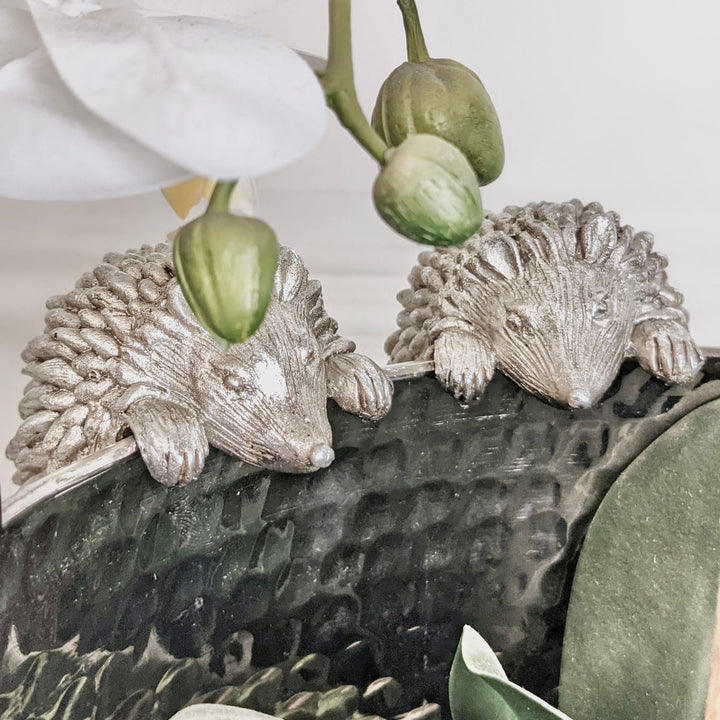 Silver Hedgehog Pot Hanger - Set of 2 Garden 