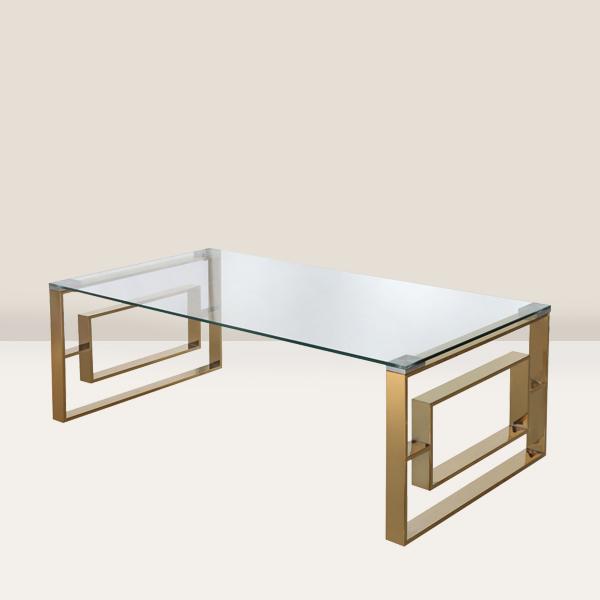 Simone Gold Metal Coffee Table furniture 
