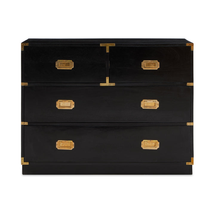 Skylar Premium Black & Gold 4 Drawer Chest 