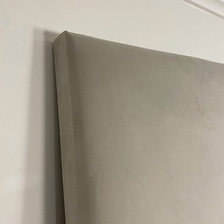 Smoke Grey Velvet Double Width Wall Hanging Headboard Panel - 90cm Made to Order Headboard 