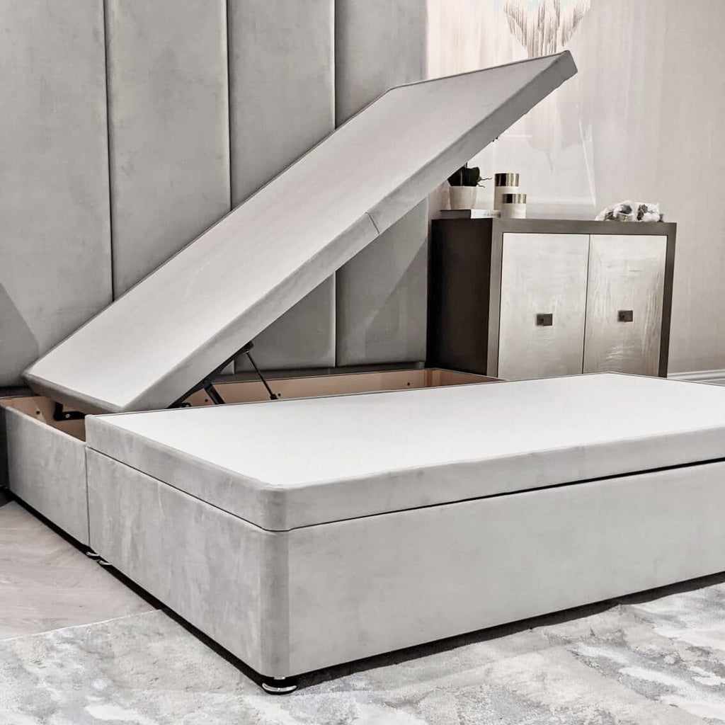 Velvet Ottoman Divan Bed Base