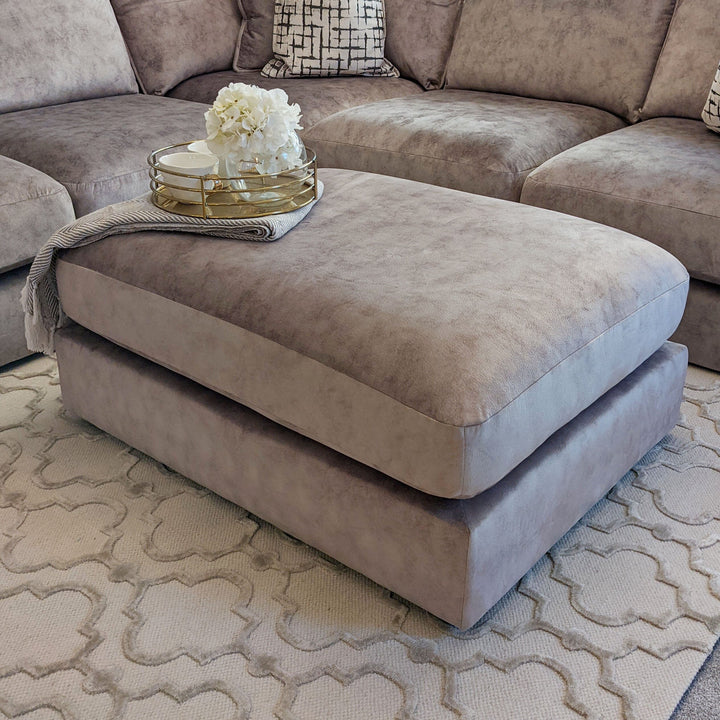 Sophia Pewter Velvet Sofa Range with Gold Piping – Rowen Homes