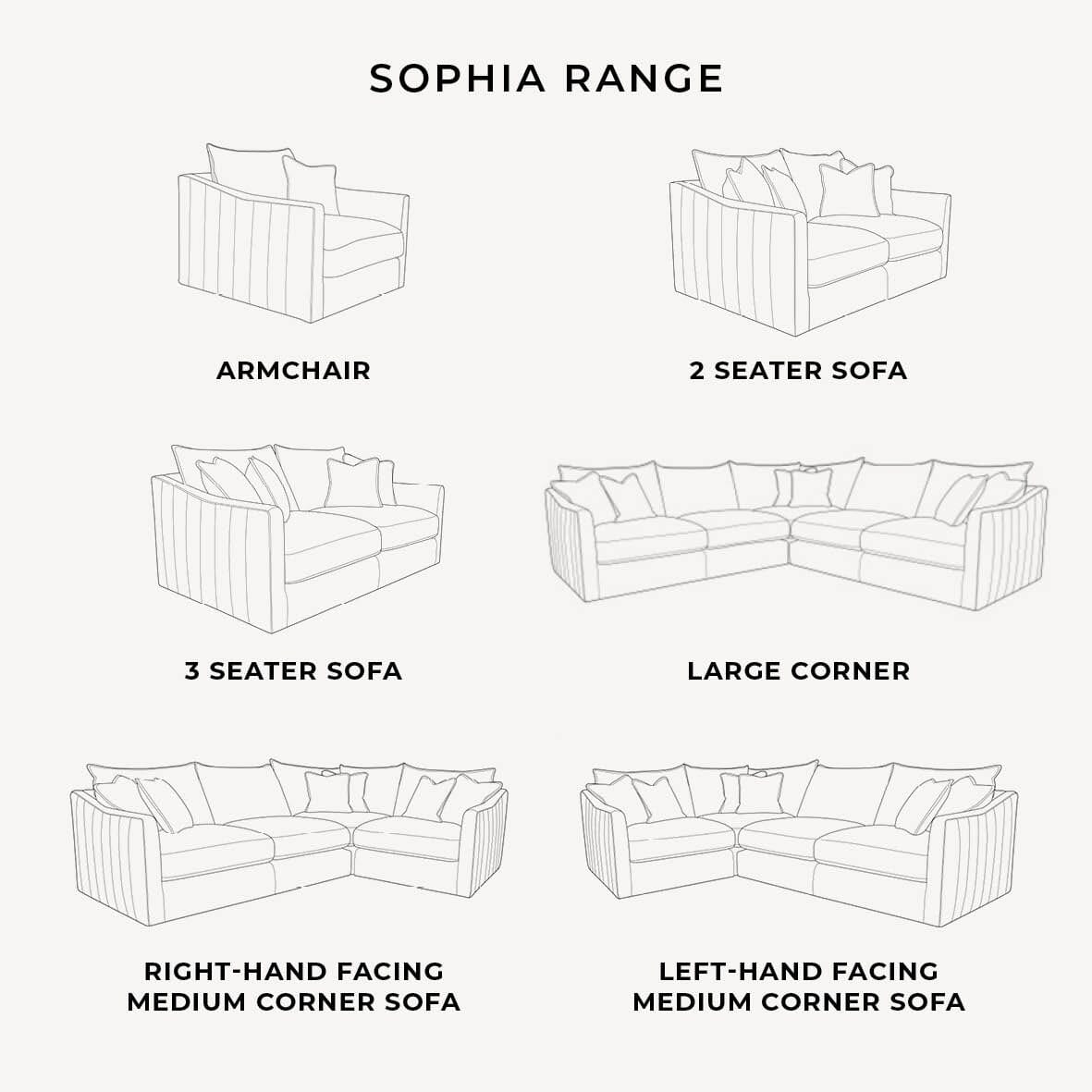 Sophia Pewter Velvet Sofa Range with Gold Piping Rowen Homes