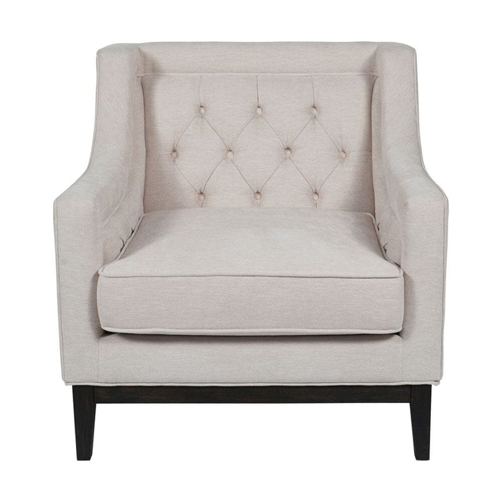 Sorrel Buttoned Ivory Armchair Chair 