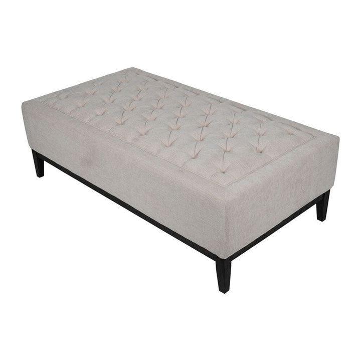 Sorrel Buttoned Ivory Large Footstool Furniture 