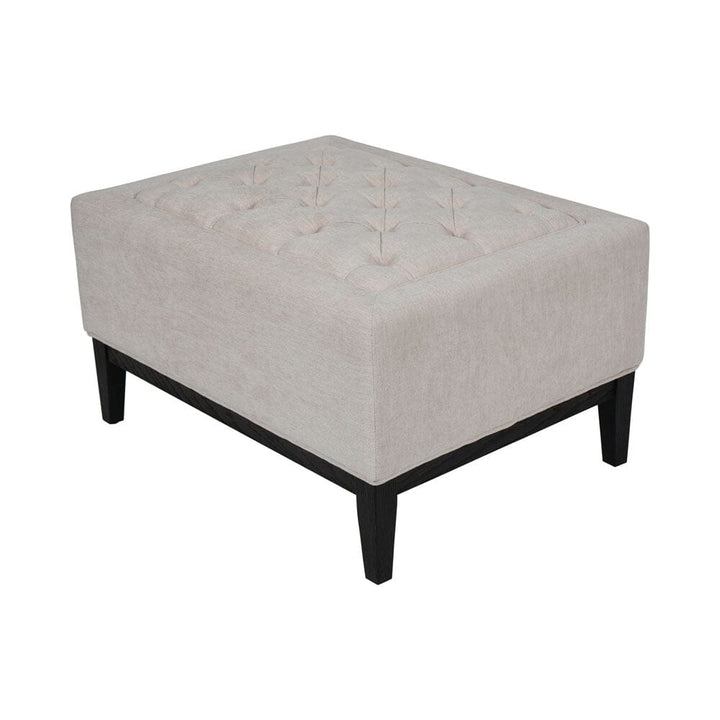 Sorrel Buttoned Ivory Medium Footstool Furniture 