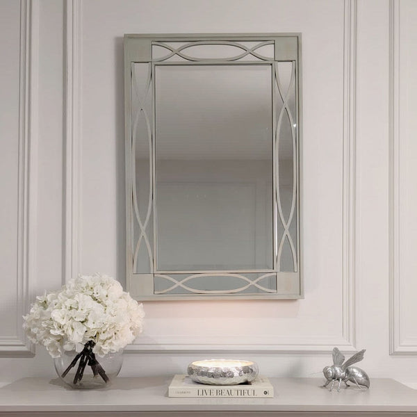 Sorrento Pistachio Luxury Rectangular Wall Mirror Accessories 
