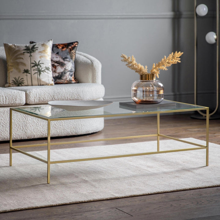 Stambaugh Champagne Rectangular Coffee Table Coffee Table 