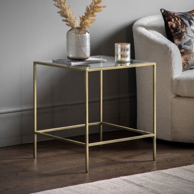 Stambaugh Champagne Side Table End and Side Table 