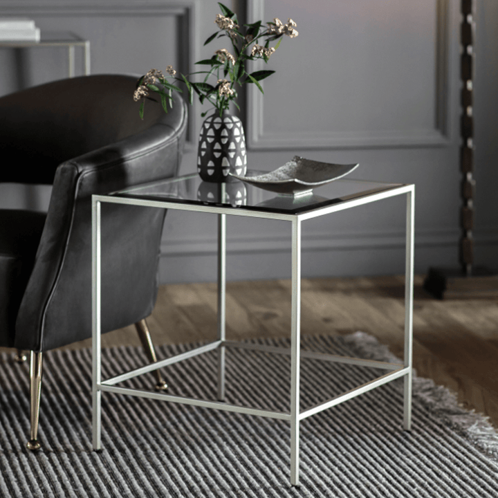 Stambaugh Silver Side Table End and Side Table 
