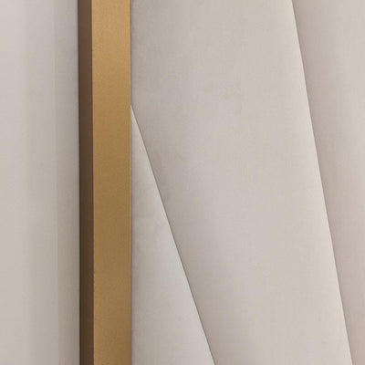 Sunburst Cream Velvet & Gold Luxury Wall Mounted Headboard with Wings Made to Order Headboard 