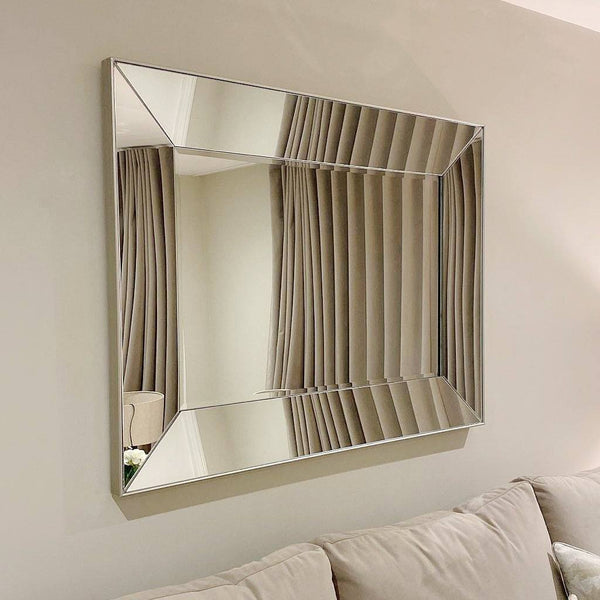 Taylin Rectangular Silver Wall Mirror Mirror 