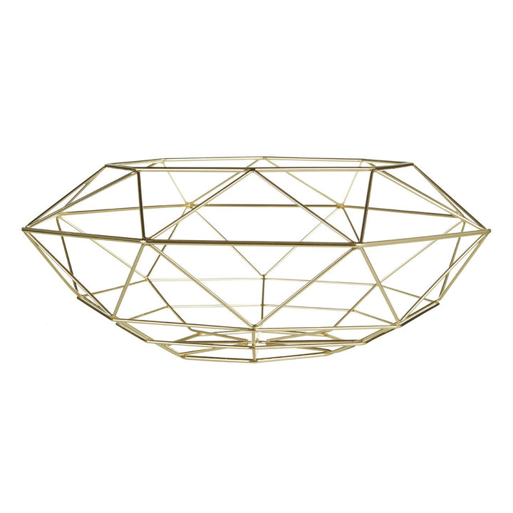 Tegan Gold Geometric Fruit Bowl Kitchen 