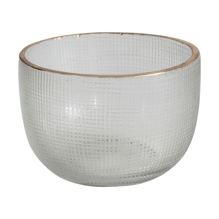 Tehila Clear Etched Tealight Holder Accessories 