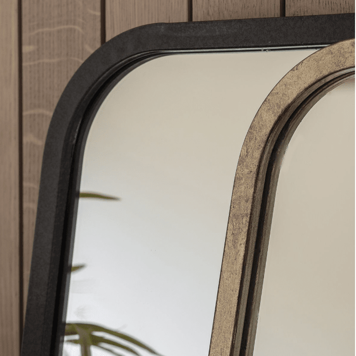 Tesora Black Curved Leaner Mirror - 123cm Mirror 