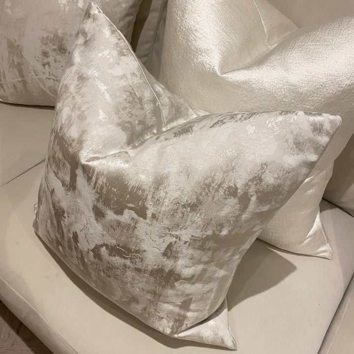 Tessere Champagne Marble Effect Cushion - 50 x 50cm 