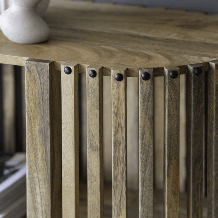 Tilmanstone Acacia Wood Slatted Console Table 