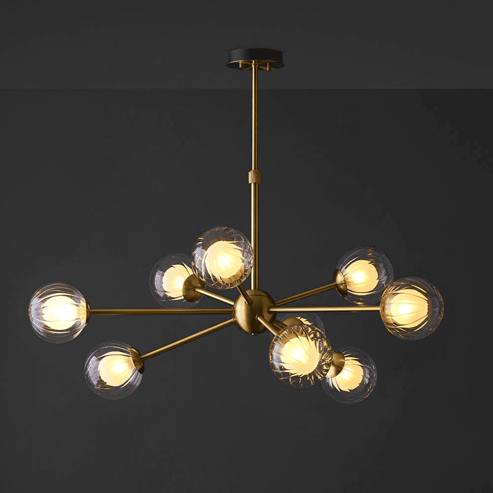 Tisbury 9 Light Multi Arm Brass Pendant Ceiling Light Lighting 