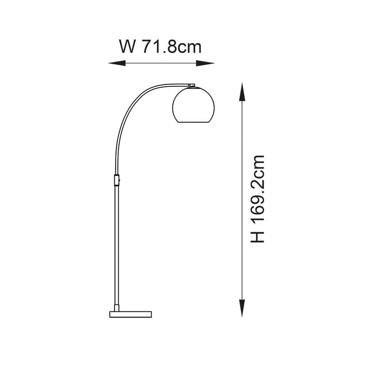 Toledo Gold Curved Floor Lamp Lighting 