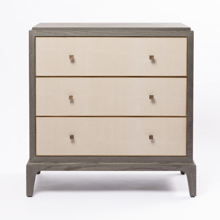 Trésor Luxury Shagreen & Solid Brass 3 Drawer Wooden Chest Furniture 