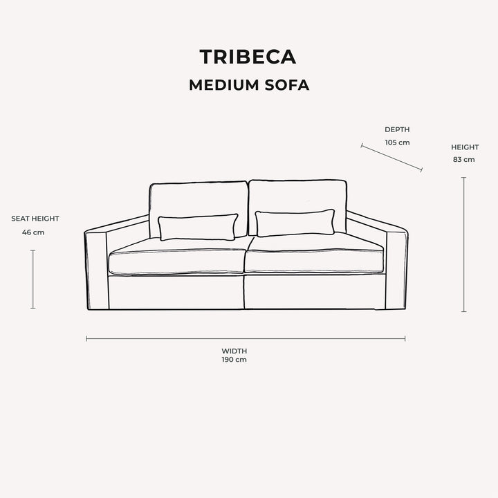 Tribeca Ash Greige Love Seat Made to Order Sofa 