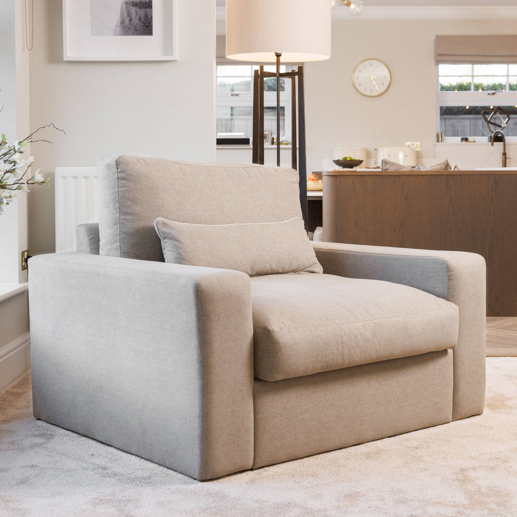 Tribeca Greige Love Seat