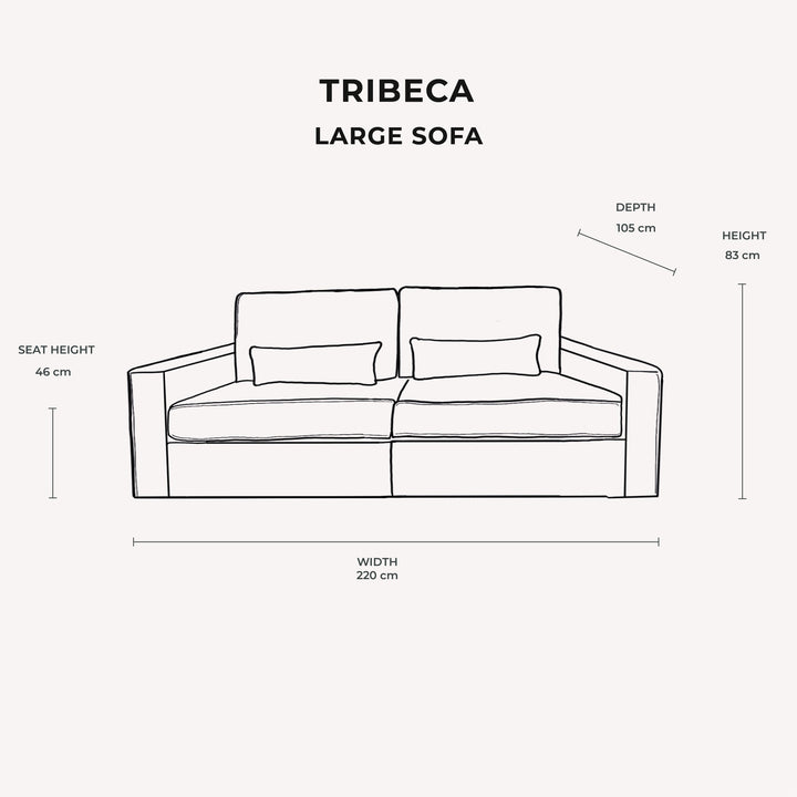 Tribeca Warm Grey Medium Chaise End Sofa Made to Order Sofa 