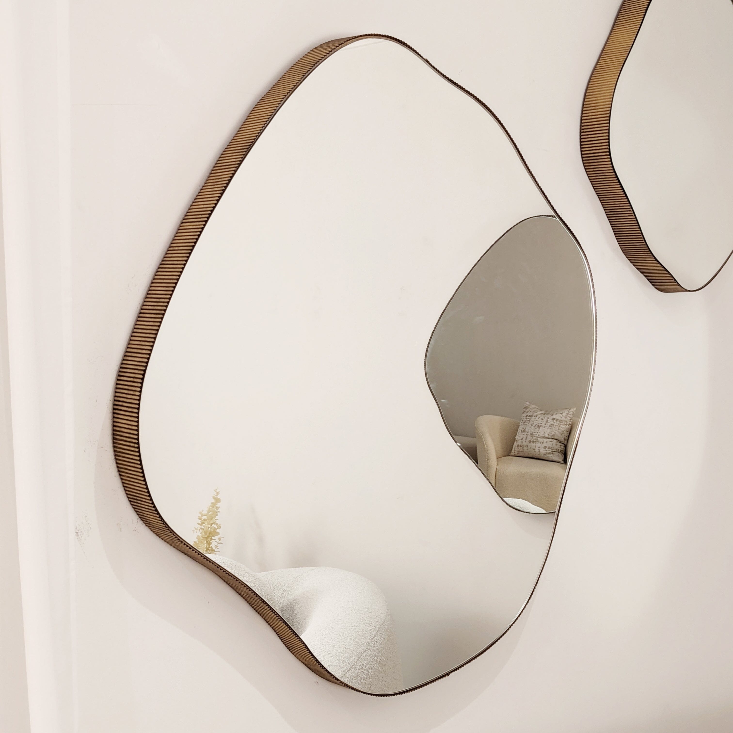 Valore Large Bronze Abstract Wall Mirror Rowen Homes