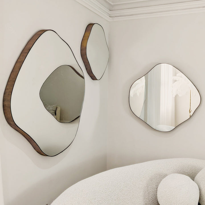 Valore Medium Bronze Abstract Wall Mirror Mirror 