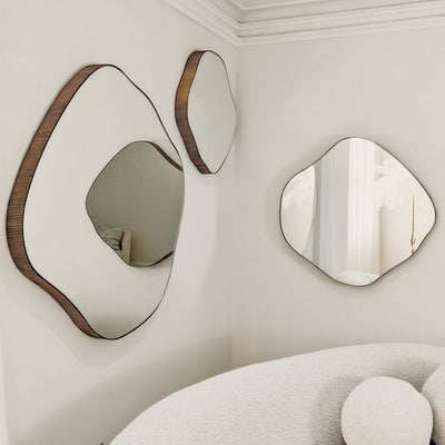 Valore Small Champagne Abstract Wall Mirror Accessories 