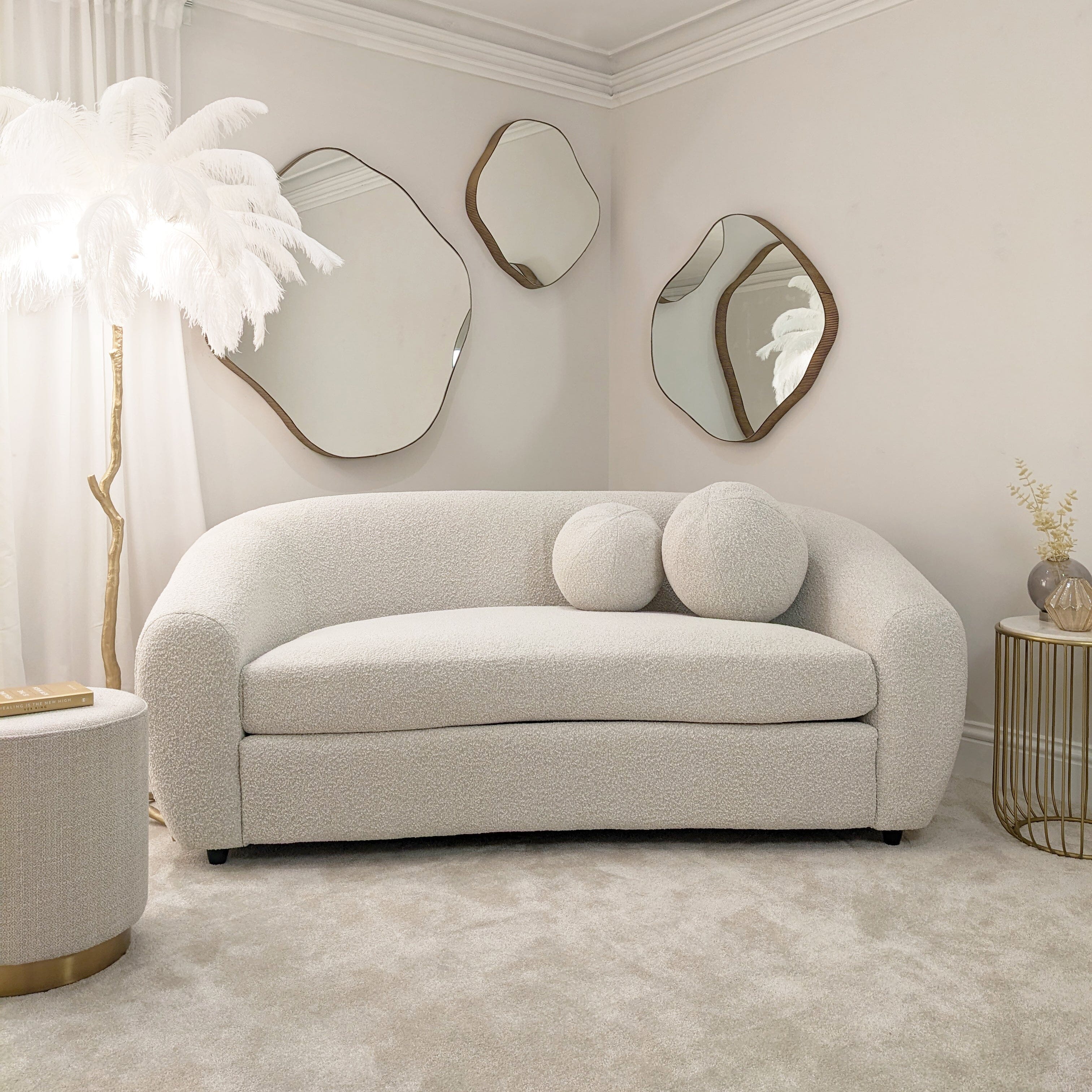 Valore Small Champagne Abstract Wall Mirror Accessories 