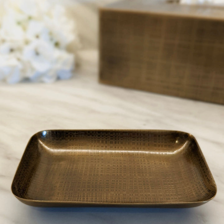 Vega Brass Etched Soap Dish Accessories 