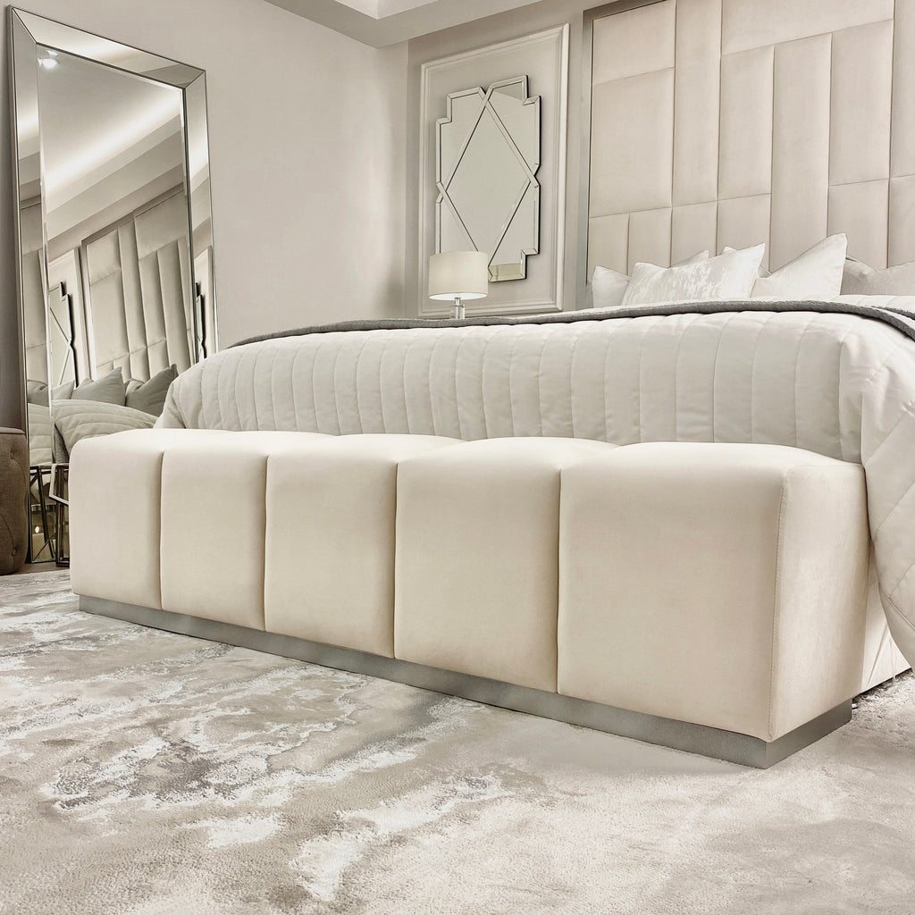 Venus & Silver Premium Upholstered Bench