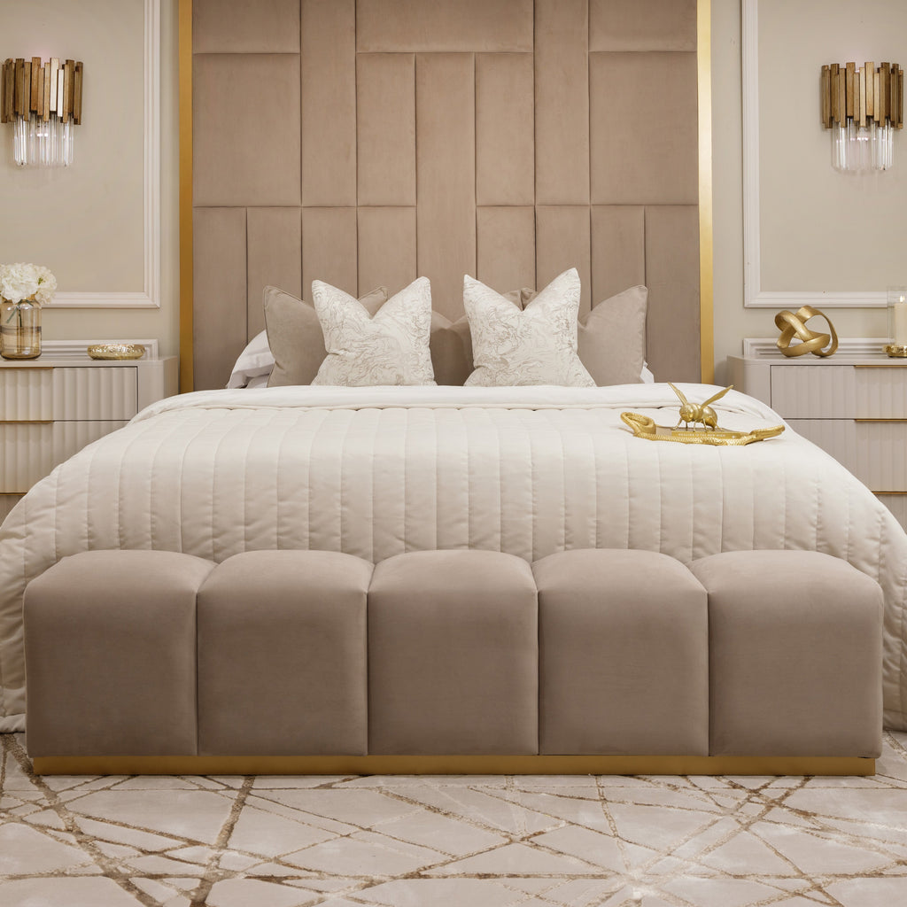 Venus Mink & Premium Upholstered Bench