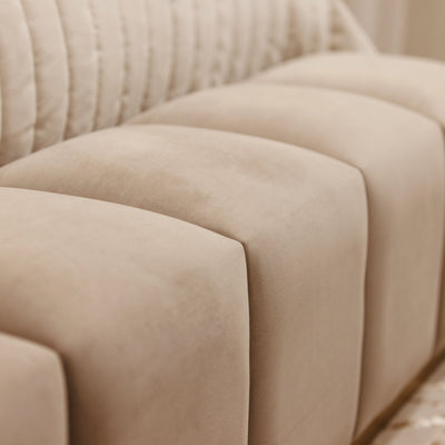 Venus Mink & Gold Premium Upholstered Bench Bench 