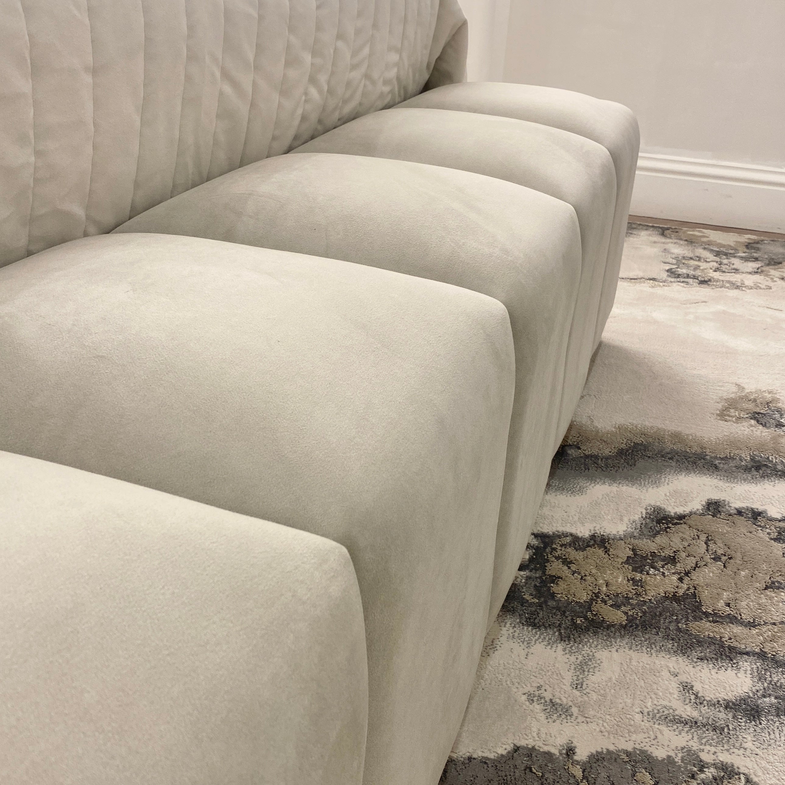 Venus Smoke & Silver Premium Upholstered Bench Furniture 