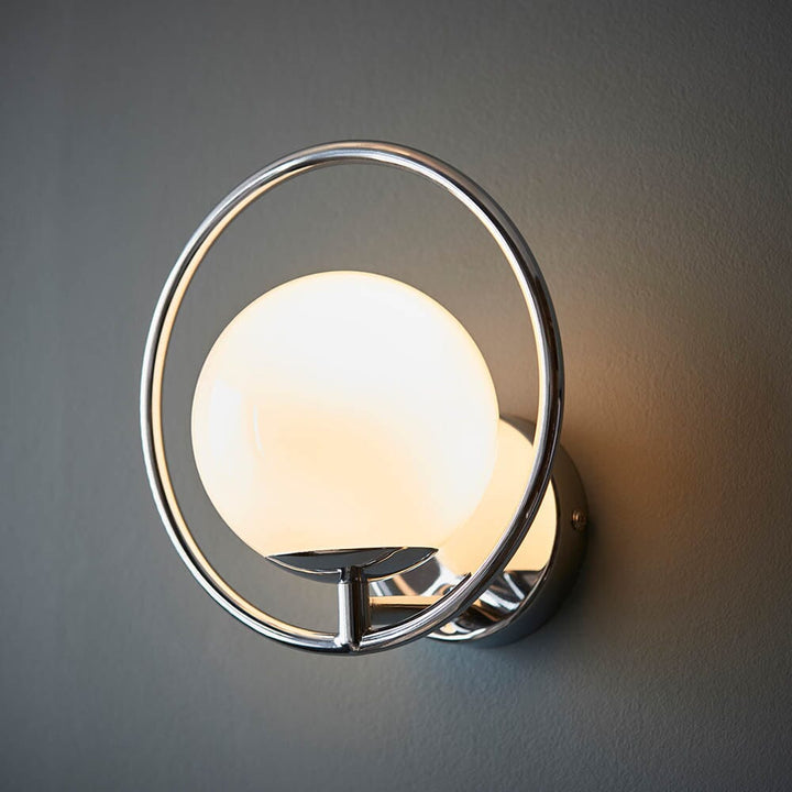 Verina Silver Orb Wall Light Lighting 