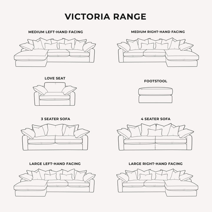 Victoria Mink Velvet Pillow Back Sofa Range MTO Sofa 
