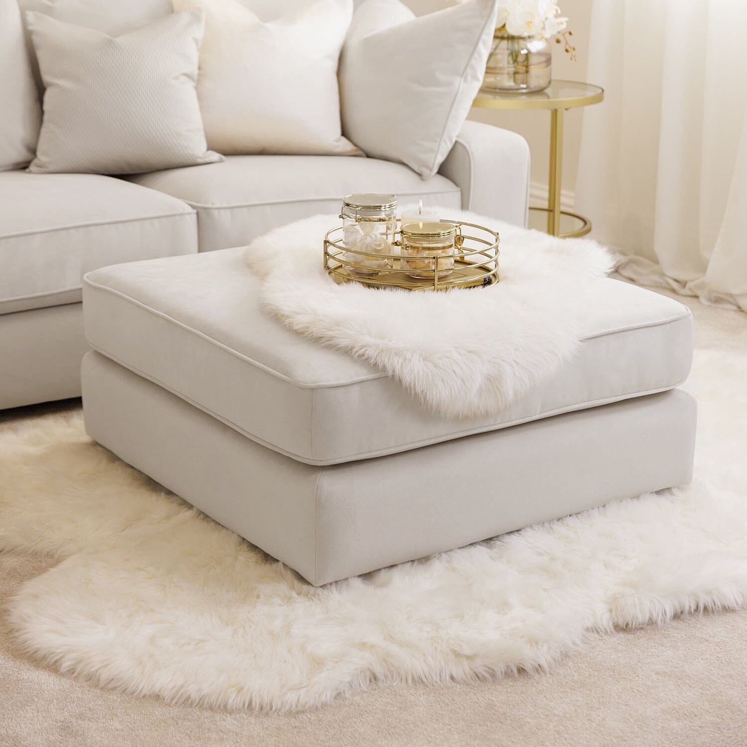 Victoria Silver Pillow Back Sofa Range MTO Sofa 