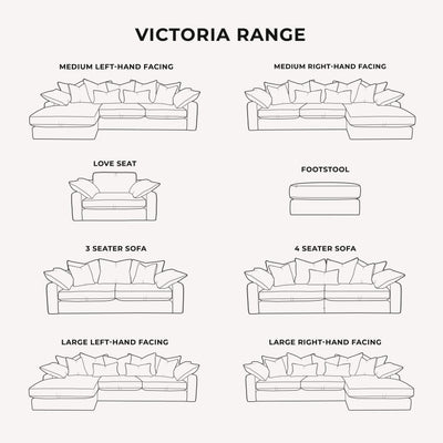 Victoria Silver Pillow Back Sofa Range MTO Sofa 