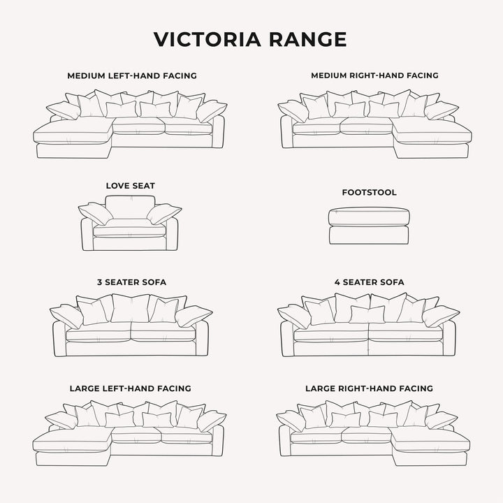 Victoria Silver Pillow Back Sofa Range MTO Sofa 