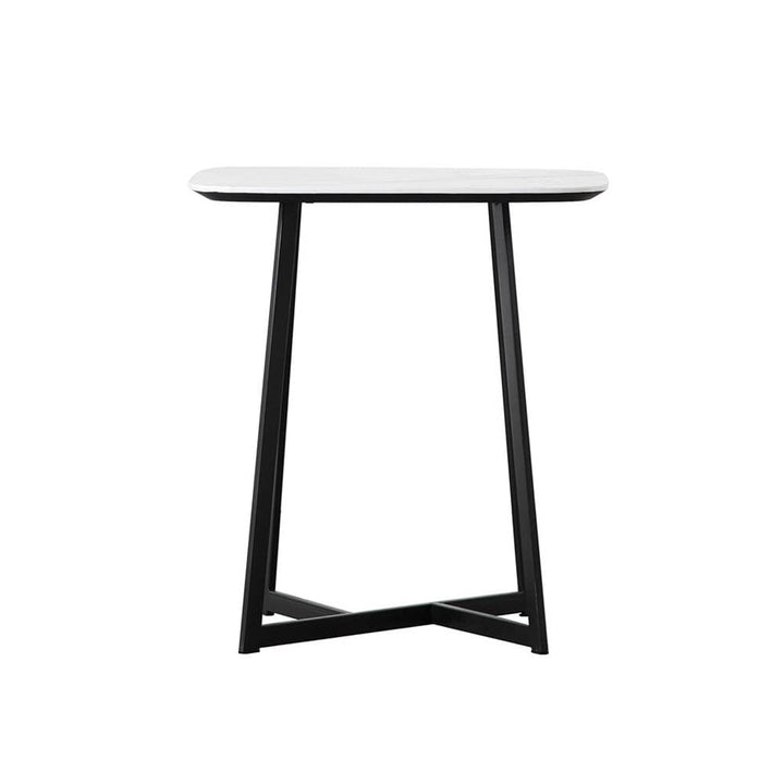 Vivienne Black & White Marble Side Table End and Side Table 