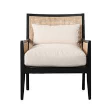 Volos Black & Natural Armchair Chair 