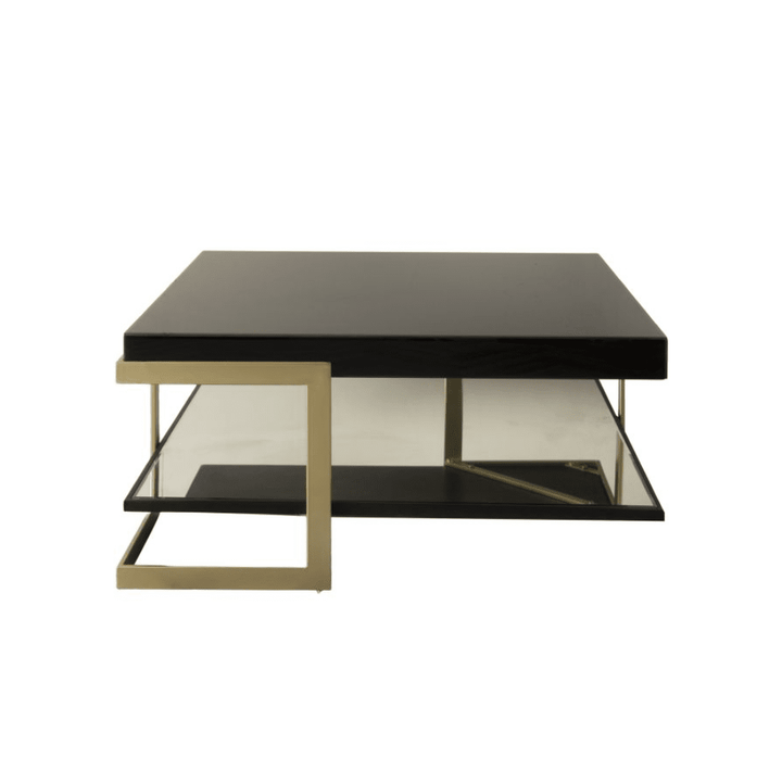 Waltham Gold & Black Square Coffee Table Furniture 