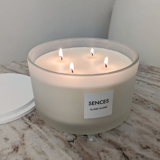 White Alang Alang 4 Wick Scented Candle Candle 